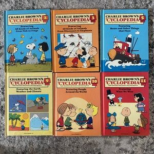 80’s CHARLIE Brown’s ‘Cyclopedia Kids Book Set - Multicolor volume 2, 3, 5, 9-11